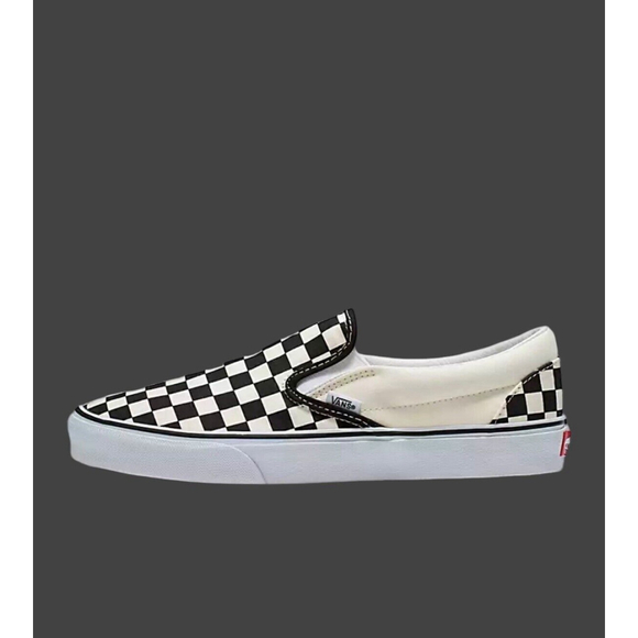 Women Size 8.5 - VANS Classic Slip-On Checkerboard Black, fit closer to W9/M7.5 - Picture 4 of 5